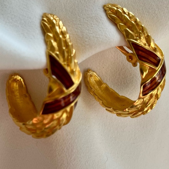 Karl Lagerfeld Jewelry - Vintage Karl Lagerfeld Clip on Earrings